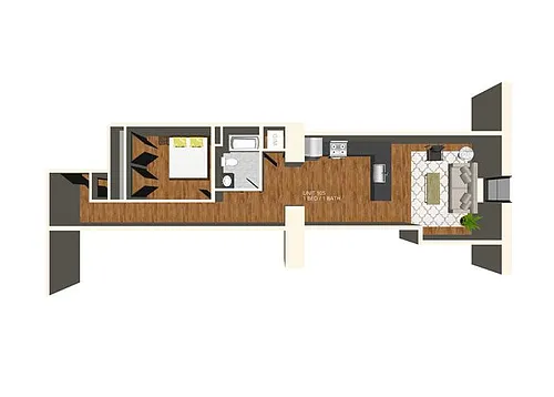 Floor plan Garbers Gables 105