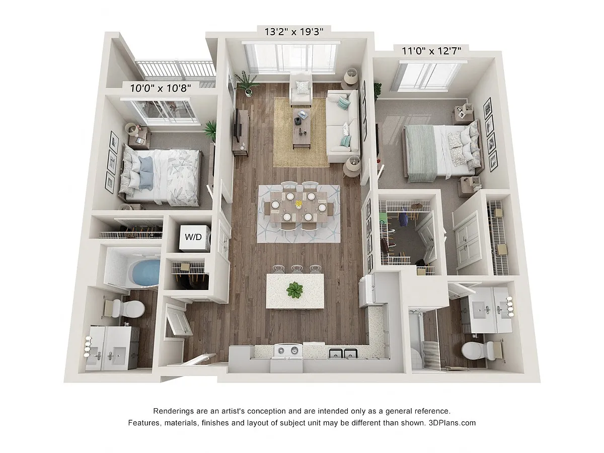 Floor plan Two Bedroom B1