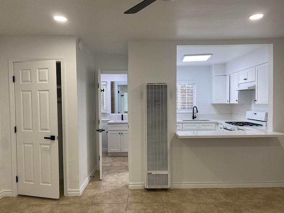 Remodeled kitchen and bathroom. Small Closet off of the living room area, extra closet in the bedroom