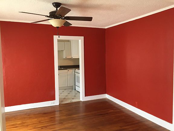 Dining room looking into kitchen.