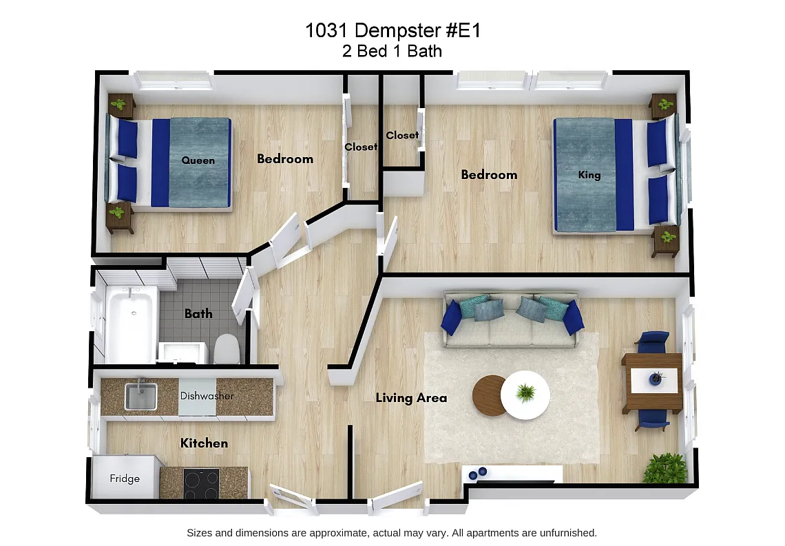Floor plan Two Bedroom