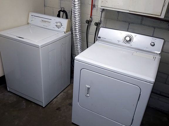 laundry room downstairs in basement