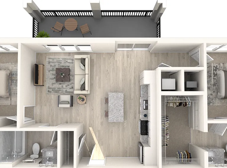B2.0 | Two Bedroom, Two Bathroom B2.0 | Two Bedroom, Two Bathroom
