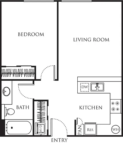 Floor plan One Bedroom 510