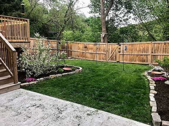 Back yard and gardens.