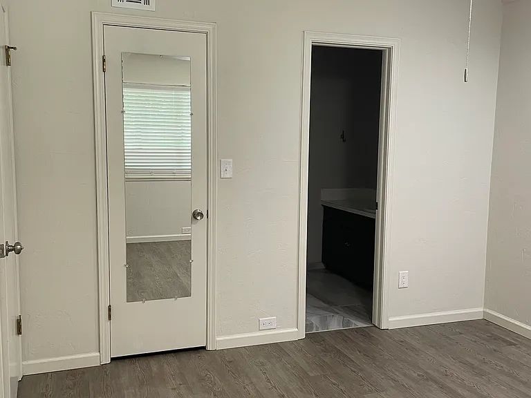 Master bedroom with walk in closet