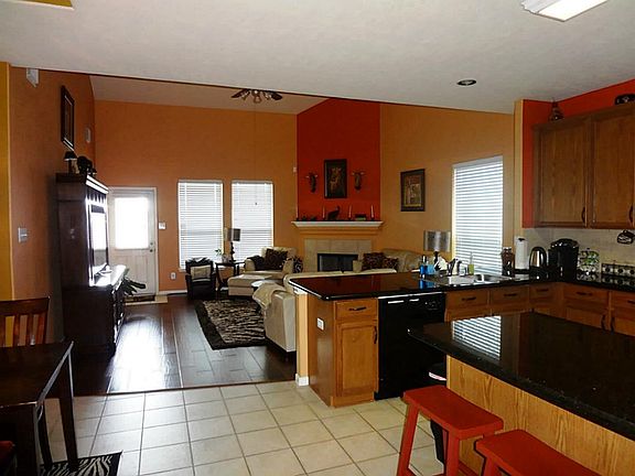 Entertain in this Open  kitchen  to den.