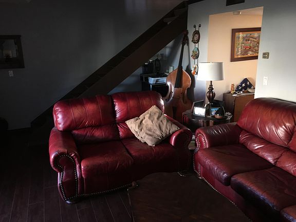 Living Room and Floating Staircase