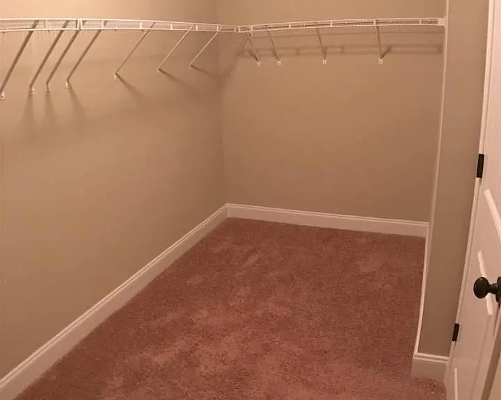 Master closet. (Included a 2nd rack of shelves not pictured)