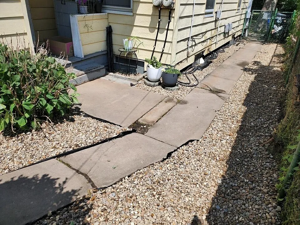 Path to private rear entrance
