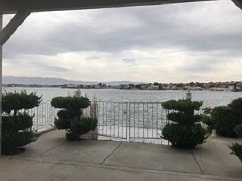 Looking out from the back patio