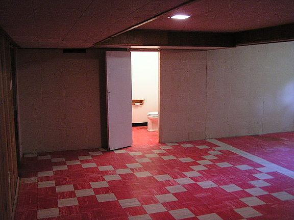 Bath in finished rec basement room