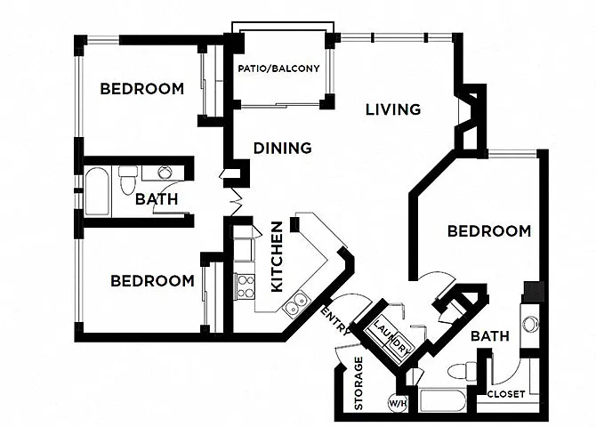 Floor plan Three Bedroom