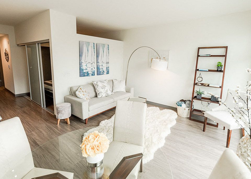 Seattle Apartments - Icon Apartments - Dining Room, Living Room, Bedroom, and Entryway