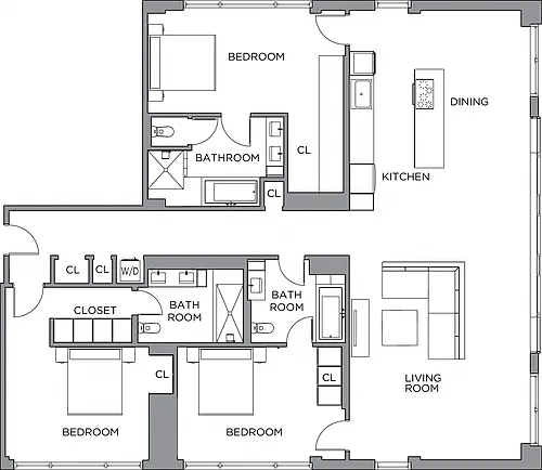 Floor plan 3 Bed/3 Bath-2600