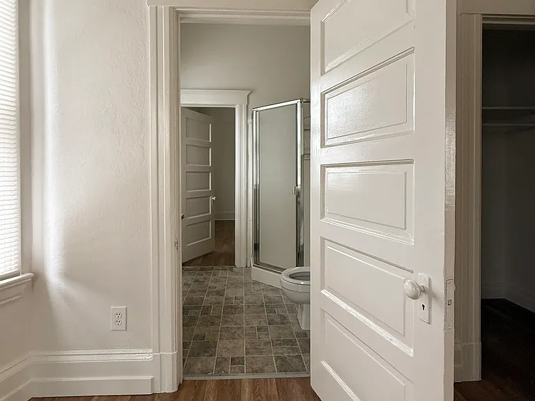 looking from bedroom #1 into bathroom #1 (jack-and-jill)