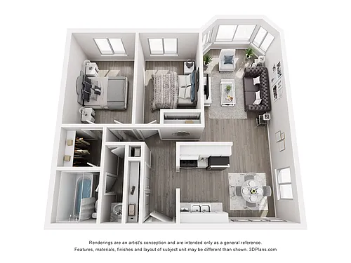 Floor plan 2x1 River