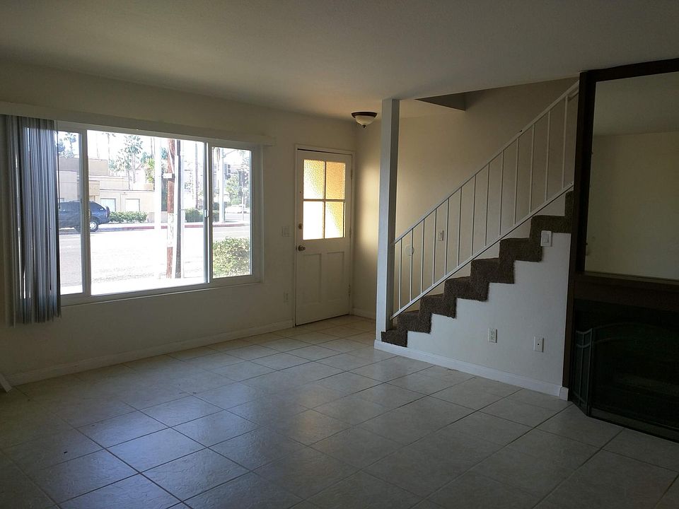 Front door and living room