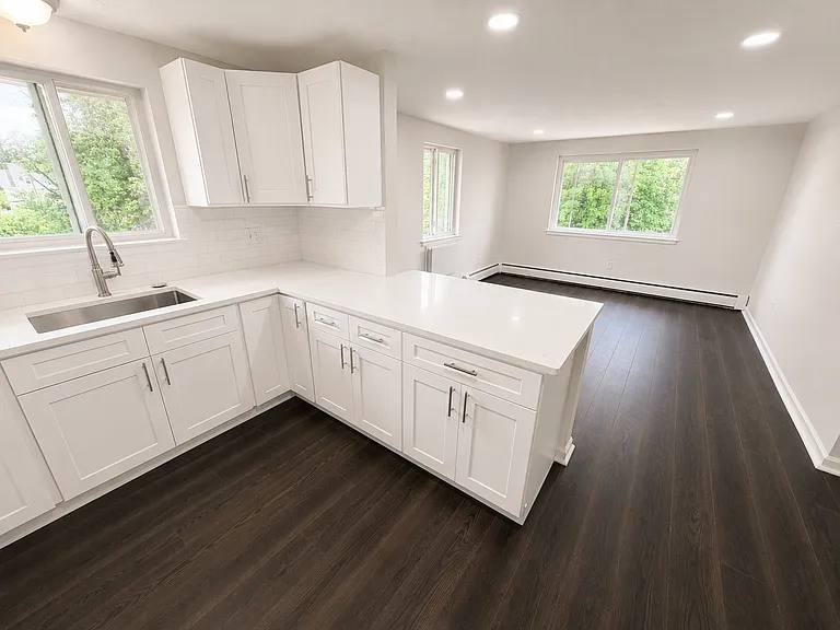 Modern open-concept kitchen and living space