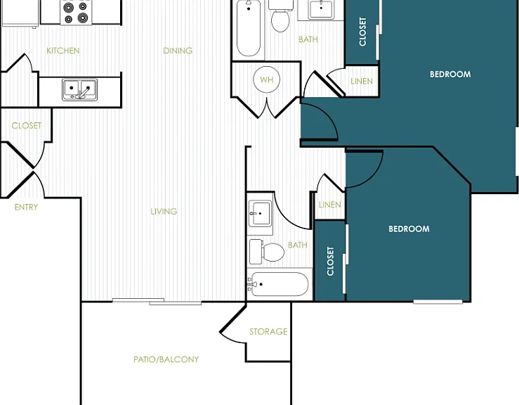 2x2 Floorplan Diagram