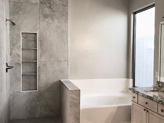 New modern shower in master bathroom