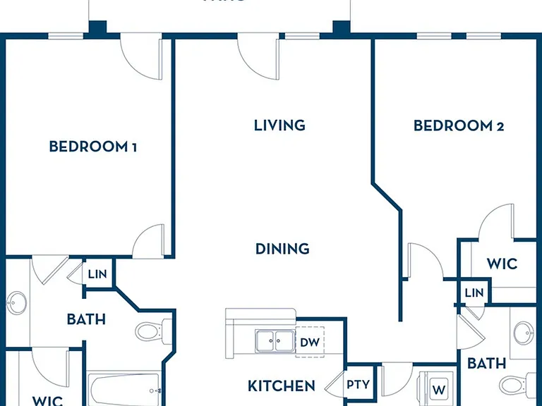 2 Bedroom | 2 Bath | 1025 SF 2 Bedroom | 2 Bath | 1025 SF