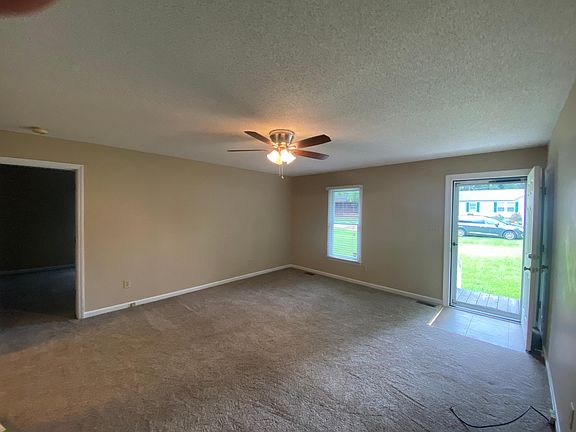 Living room front door from guest hall.