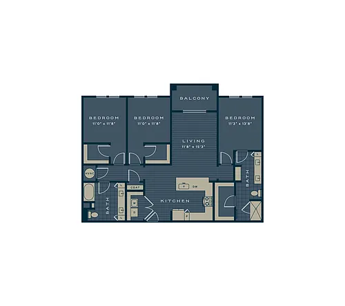 Floor plan The Loggerhead | 3 Bed | 2 Bath | Signature