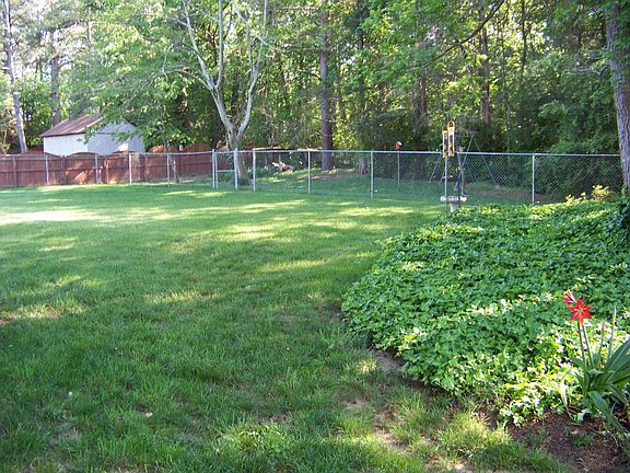 Landscaped and fenced yard