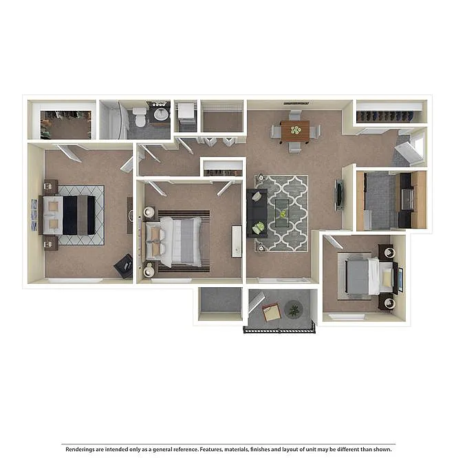 Floor plan Creekside North- 3 Bedroom JR