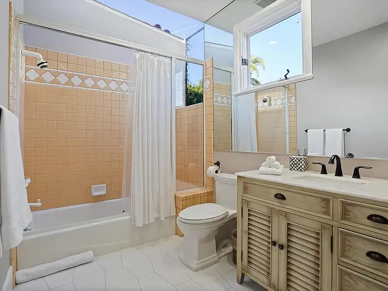 Thoughtfully designed guest bathroom with all the essentials.