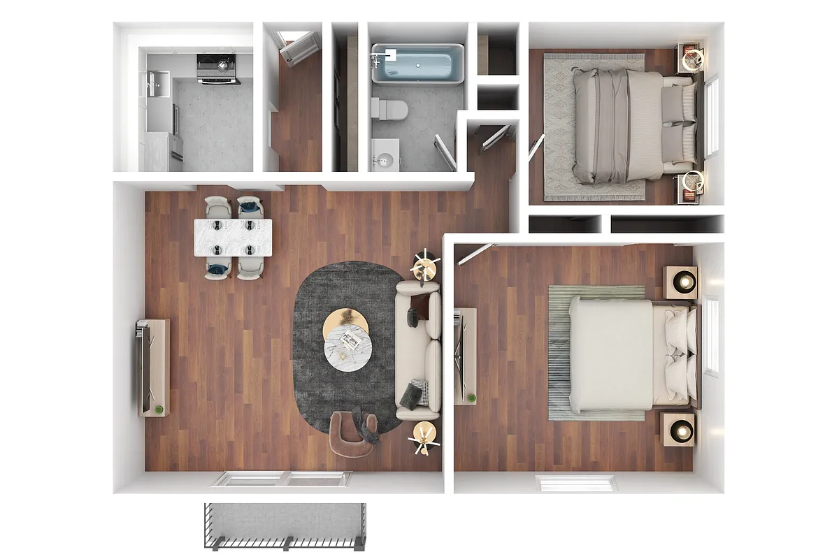 Floor plan Two Bedroom