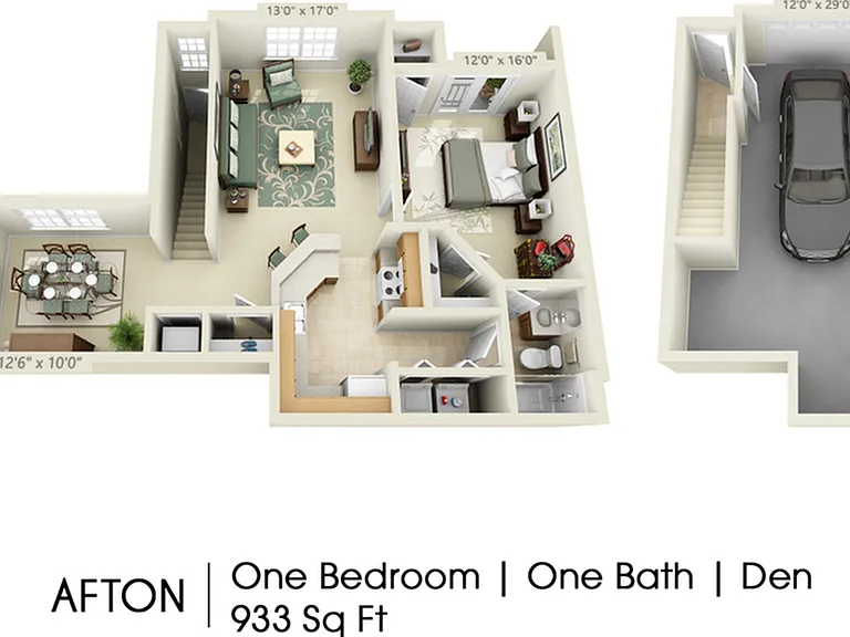 933 Sq Ft 933 Sq Ft