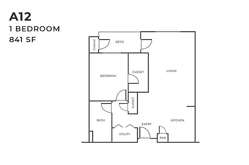 Floor plan 1X1 A12