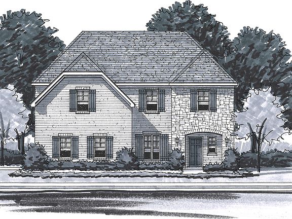 The Alexandria - English Manor - Side Entry Garage