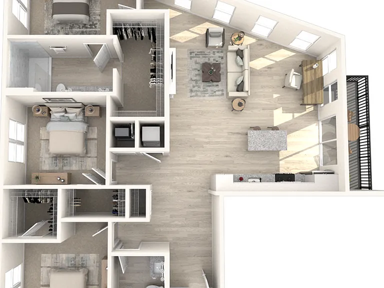C1.0 | Three Bedroom, Two Bathroom C1.0 | Three Bedroom, Two Bathroom