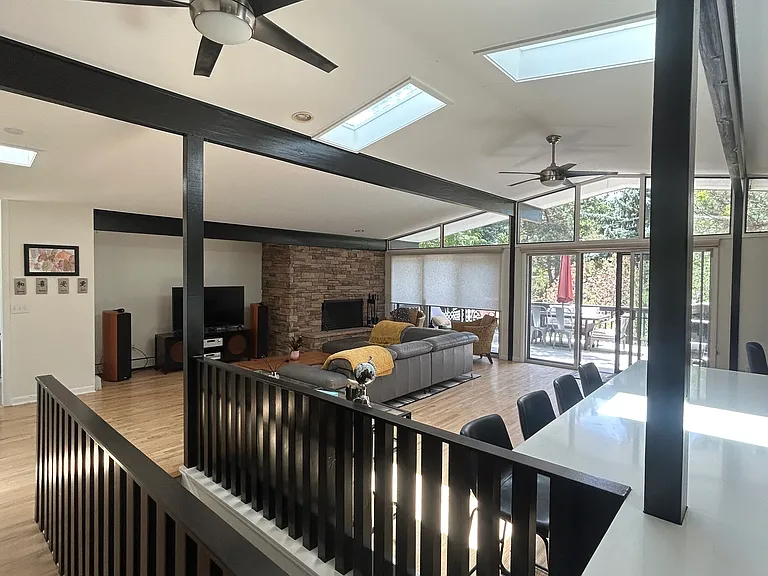 Main Level Open Living, Dining, Kitchen