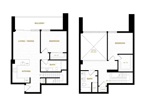 Floor plan 2 Bed/2 Bath Loft-B9