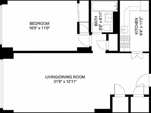 2nd image of 77 W 55th St APT 6F