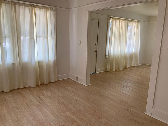 Dining room and living room, front door