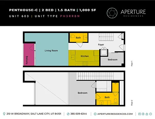 Floor plan 2x1.5 Penthouse-C