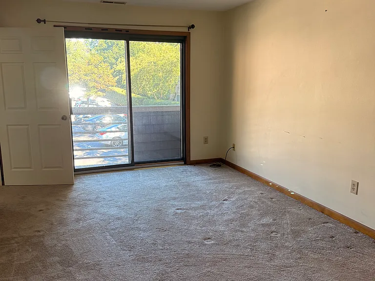 Living room with deck