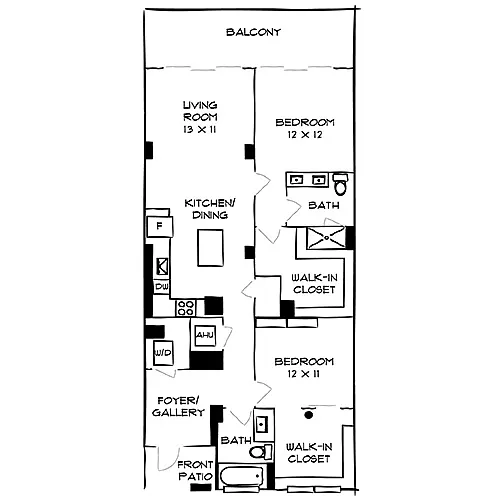 Floor plan Sunset Villas 2M