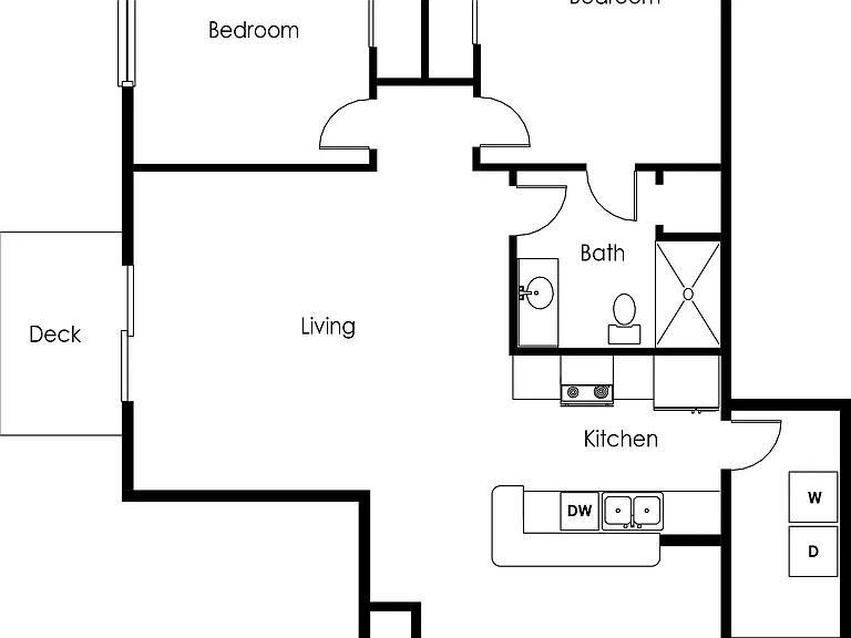 2 Bed / 1 Bath 1,056 sq ft