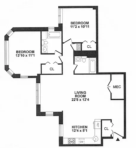 Floor plan B1AT-766 Renovated