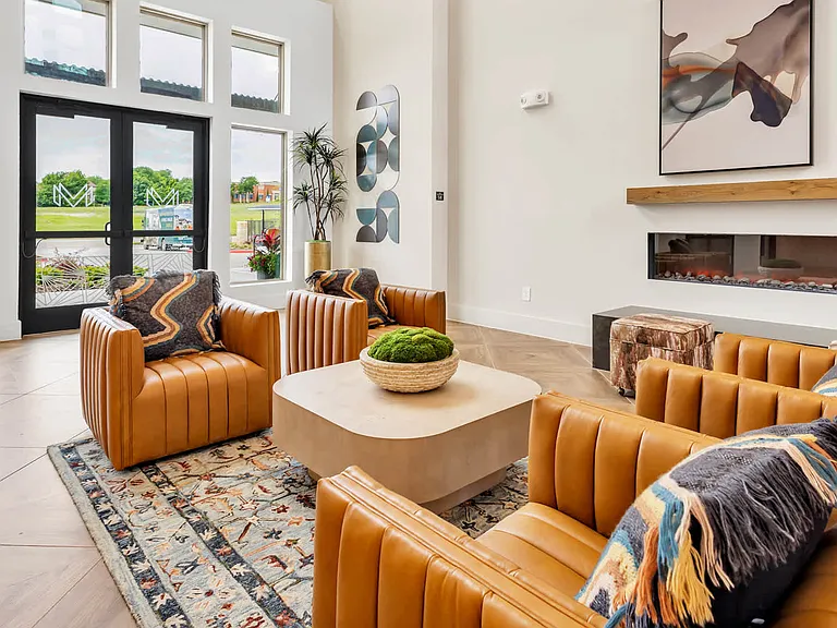 Resident Lounge with Fireplace