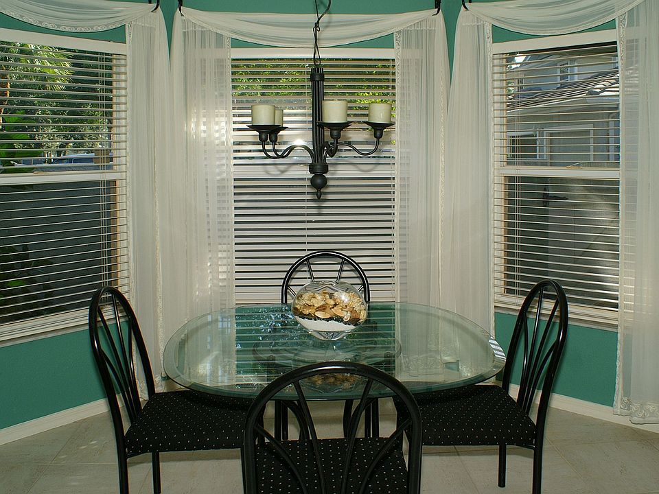 Dining area with peaceful views.