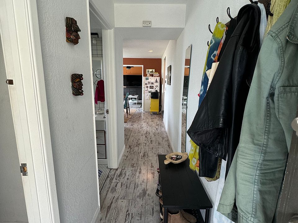 Entryway. Bedroom and bath on left.