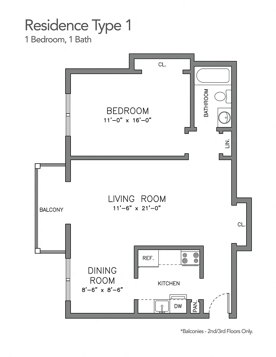 Floor plan Sutton Hill Type 1