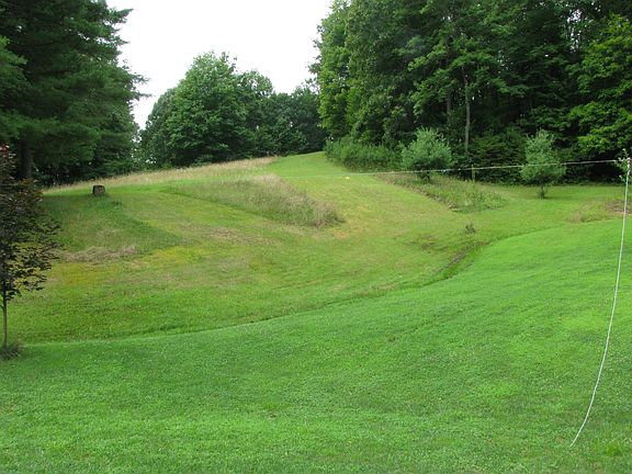 View of the rolling hills and mature trees